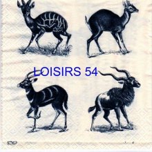Serviette papier Animaux Afrique Antilopes 